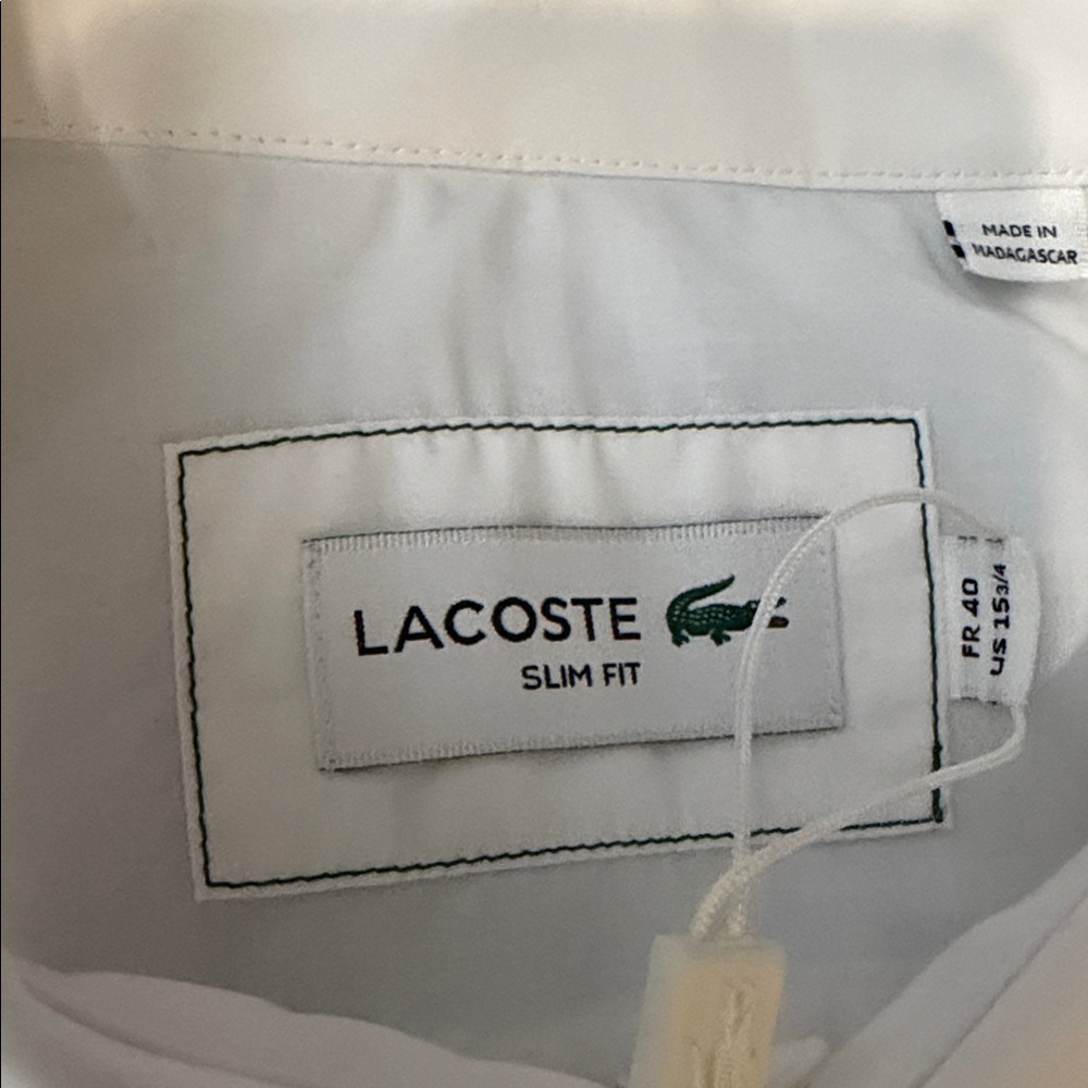 Lacoste Men's Elegant White Dress Shirt - Picture 8 of 13